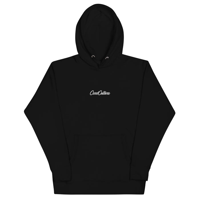Embroidered Black Card Culture Hoodie